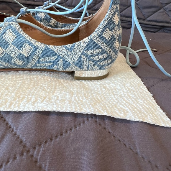 Aquazzura Denim pointy flats with metal heel detail - Picture 5 of 6